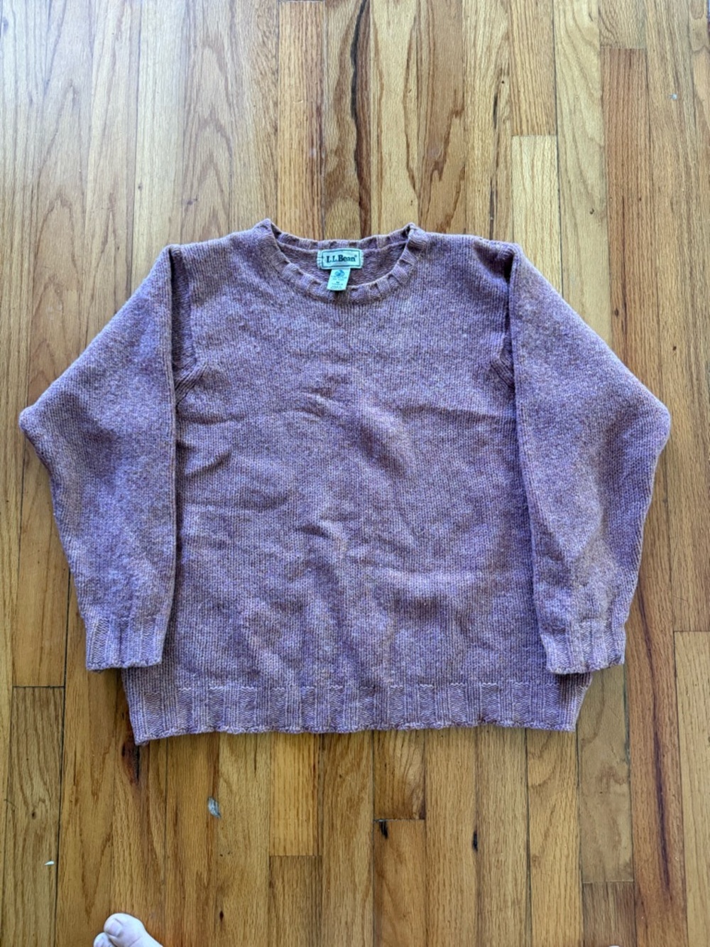 L.L. Bean Women's Mauve Heather Crewneck Sweater